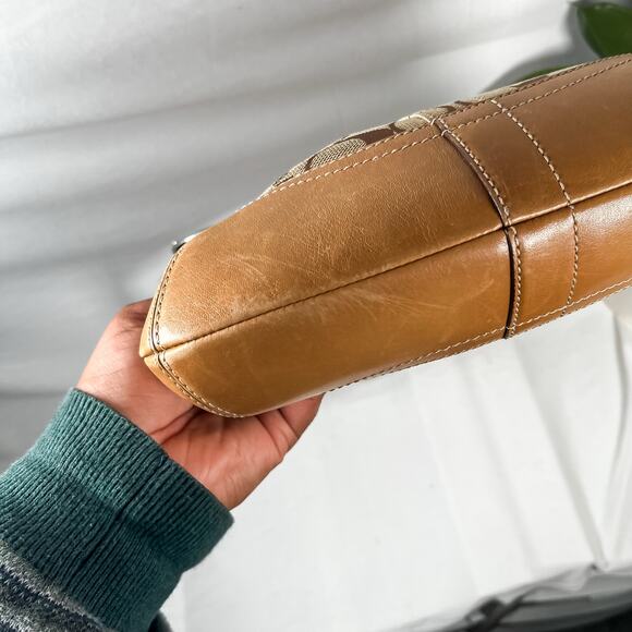 COACH 3574 Y2K VINTAGE Soho Shoulder Bag Double Buckle Tan Leather - Picture 8 of 11